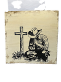 Cowboy at cross.