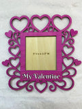 Valentine with Hearts picture frame pink