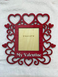 Valentine with Hearts picture frame red