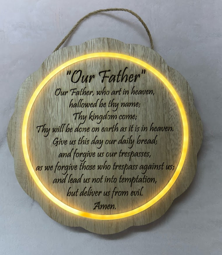 Short Prayer Night Light Our Father
